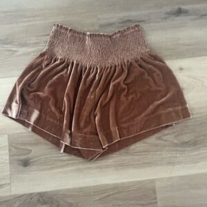 TCEC Brown Velvet Shorts